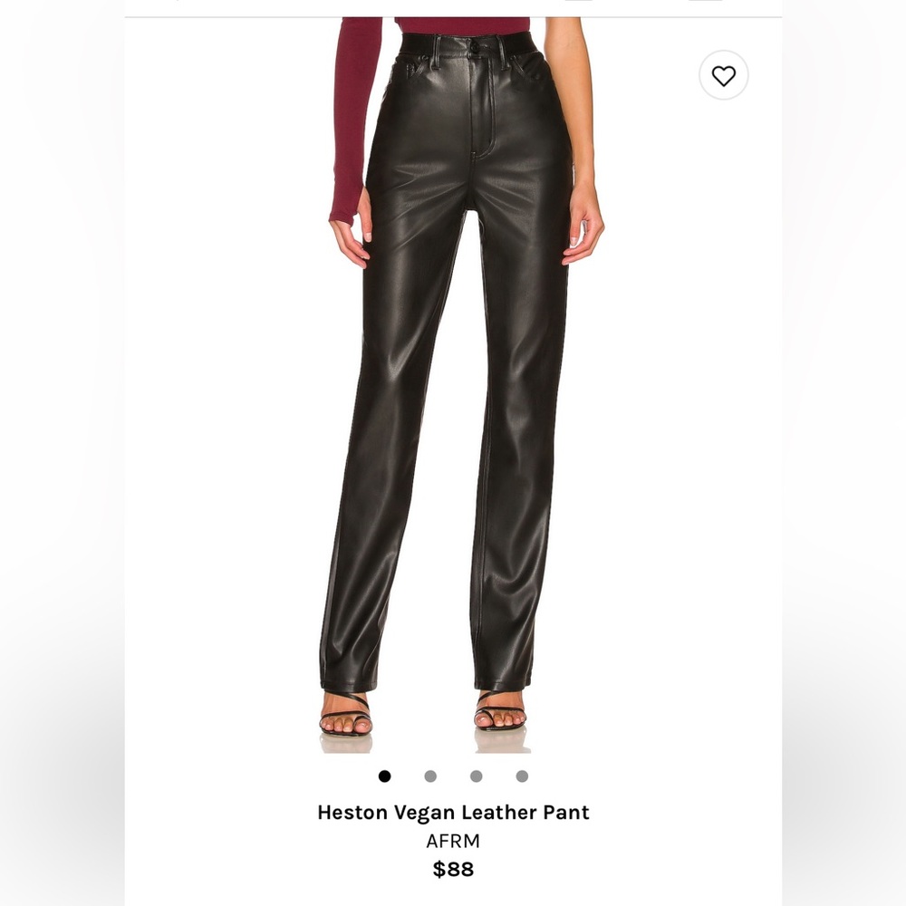 AFRM Straight leg leather pant